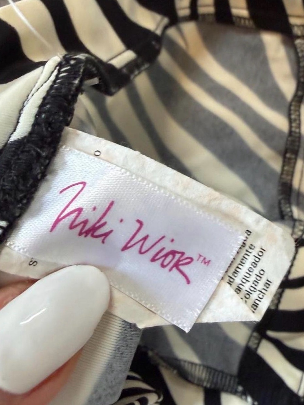 Zebra Print Mini Skirt with Red Accent Rings - Picture 4 of 5